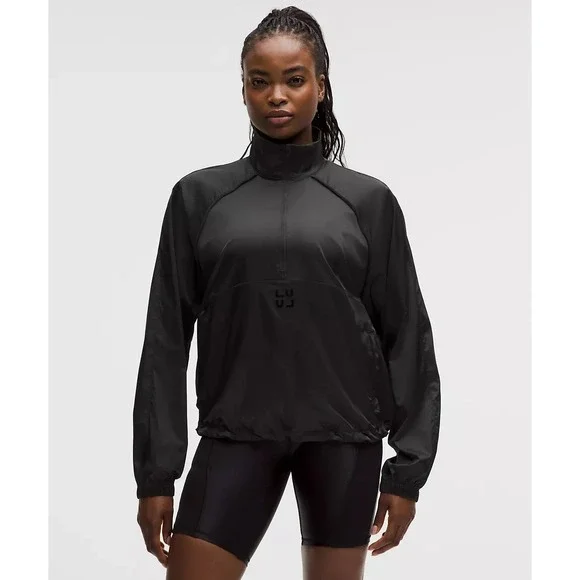 Women's Lululemon Stretch Satin Flocked Jacket Black Size Small